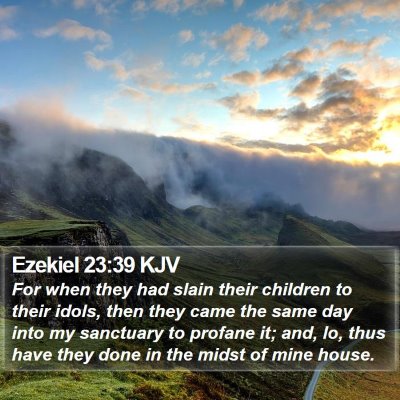 Ezekiel 23:39 KJV Bible Verse Image