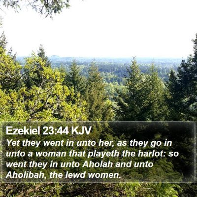 Ezekiel 23:44 KJV Bible Verse Image