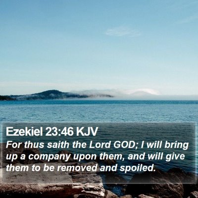 Ezekiel 23:46 KJV Bible Verse Image