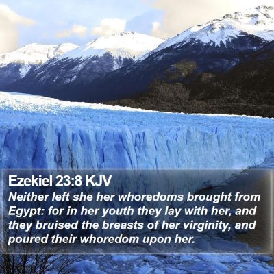 Ezekiel 23:8 KJV Bible Verse Image