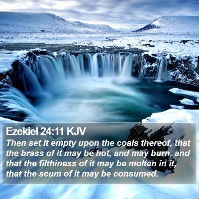 Ezekiel 24:11 KJV Bible Verse Image