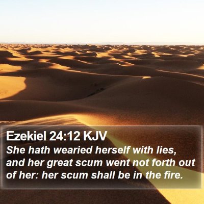 Ezekiel 24:12 KJV Bible Verse Image
