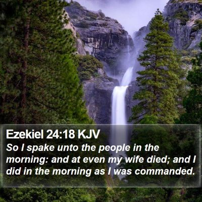 Ezekiel 24:18 KJV Bible Verse Image