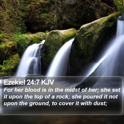 Ezekiel 24:7 KJV Bible Verse Image
