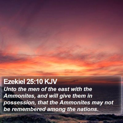 Ezekiel 25:10 KJV Bible Verse Image
