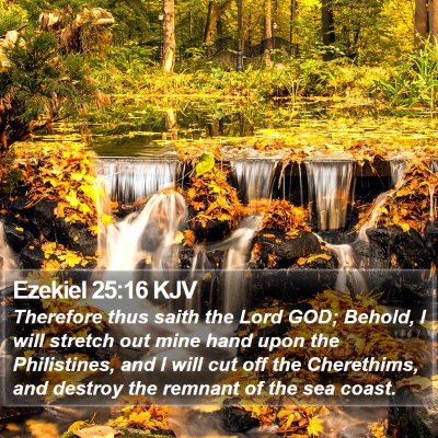Ezekiel 25:16 KJV Bible Verse Image