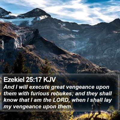 Ezekiel 25:17 KJV Bible Verse Image