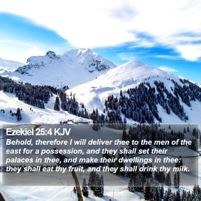 Ezekiel 25:4 KJV Bible Verse Image