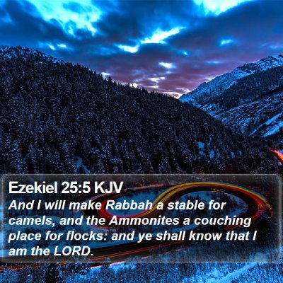 Ezekiel 25:5 KJV Bible Verse Image