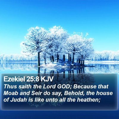 Ezekiel 25:8 KJV Bible Verse Image
