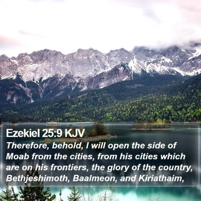 Ezekiel 25:9 KJV Bible Verse Image