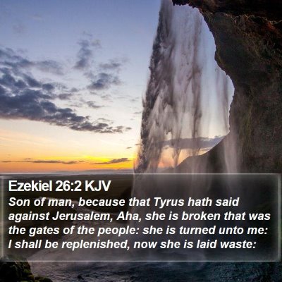 Ezekiel 26:2 KJV Bible Verse Image