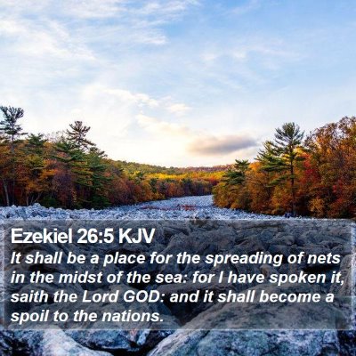 Ezekiel 26:5 KJV Bible Verse Image