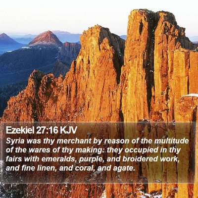 Ezekiel 27:16 KJV Bible Verse Image