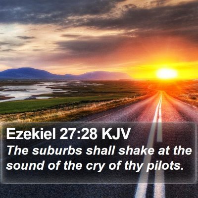 Ezekiel 27:28 KJV Bible Verse Image