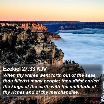 Ezekiel 27:33 KJV Bible Verse Image