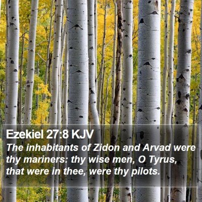 Ezekiel 27:8 KJV Bible Verse Image