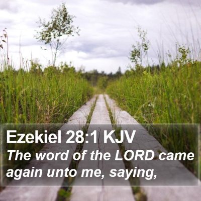 Ezekiel 28:1 KJV Bible Verse Image