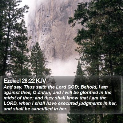 Ezekiel 28:22 KJV Bible Verse Image