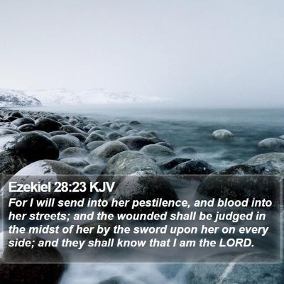 Ezekiel 28:23 KJV Bible Verse Image