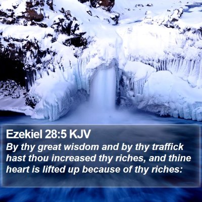 Ezekiel 28:5 KJV Bible Verse Image