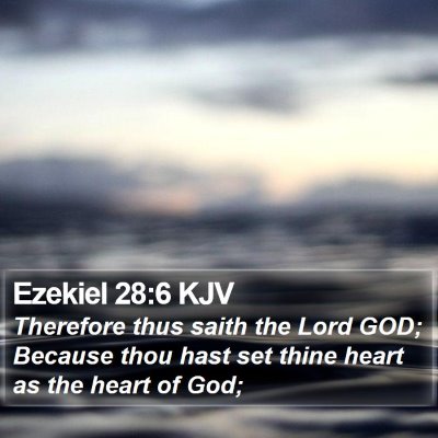 Ezekiel 28:6 KJV Bible Verse Image