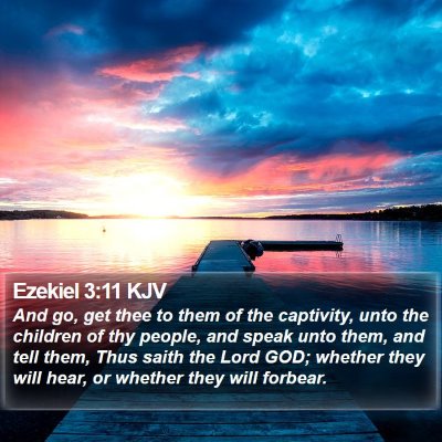 Ezekiel 3:11 KJV Bible Verse Image