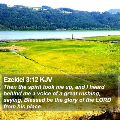 Ezekiel 3:12 KJV Bible Verse Image