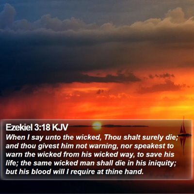 Ezekiel 3:18 KJV Bible Verse Image