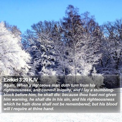 Ezekiel 3:20 KJV Bible Verse Image