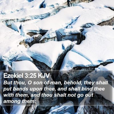 Ezekiel 3:25 KJV Bible Verse Image