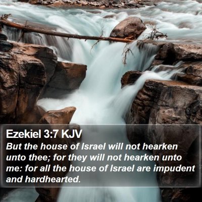 Ezekiel 3:7 KJV Bible Verse Image