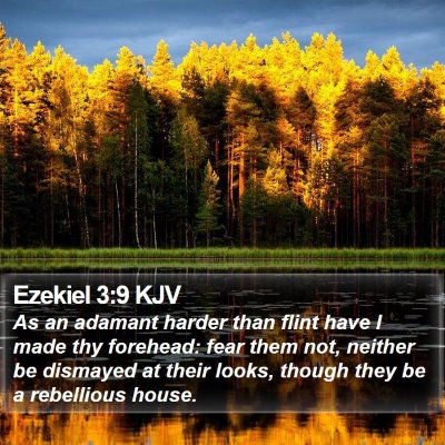 Ezekiel 3:9 KJV Bible Verse Image