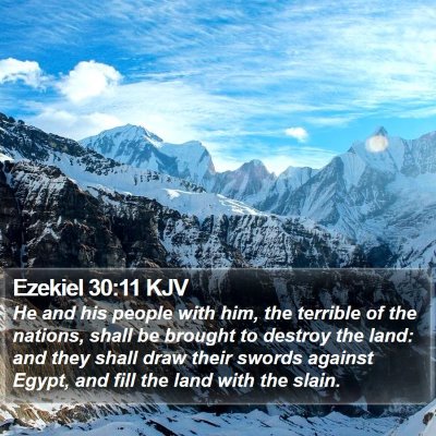 Ezekiel 30:11 KJV Bible Verse Image