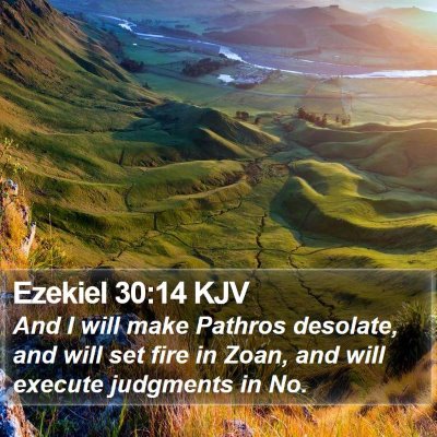 Ezekiel 30:14 KJV Bible Verse Image