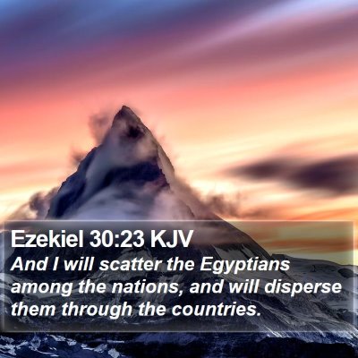 Ezekiel 30:23 KJV Bible Verse Image