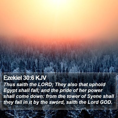 Ezekiel 30:6 KJV Bible Verse Image
