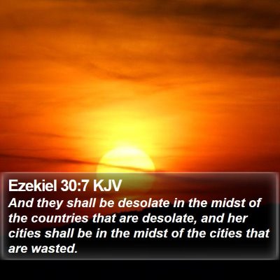Ezekiel 30:7 KJV Bible Verse Image
