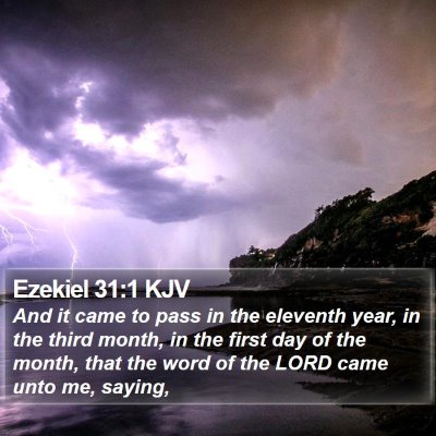 Ezekiel 31:1 KJV Bible Verse Image