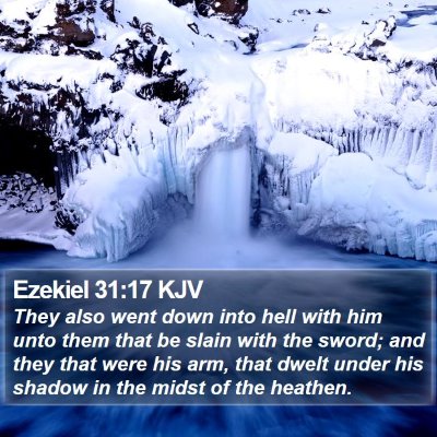 Ezekiel 31:17 KJV Bible Verse Image