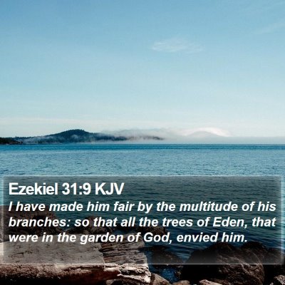 Ezekiel 31:9 KJV Bible Verse Image