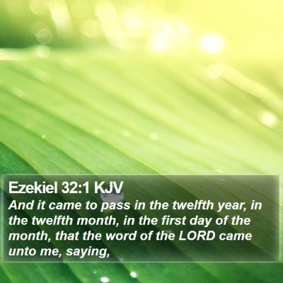 Ezekiel 32:1 KJV Bible Verse Image