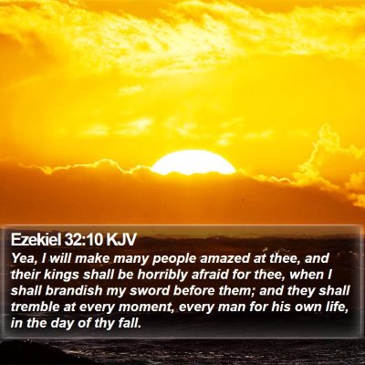 Ezekiel 32:10 KJV Bible Verse Image