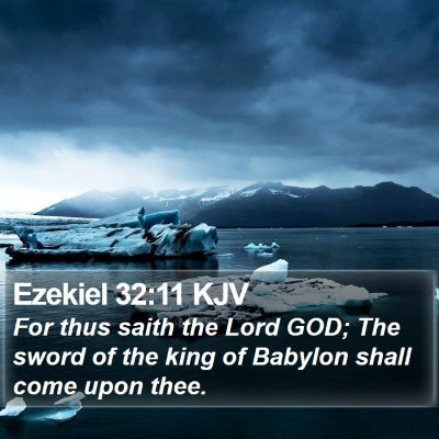 Ezekiel 32:11 KJV Bible Verse Image