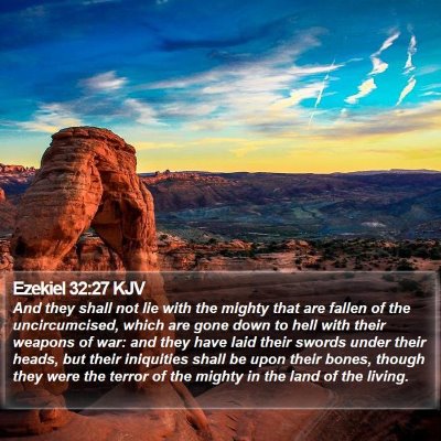 Ezekiel 32:27 KJV Bible Verse Image