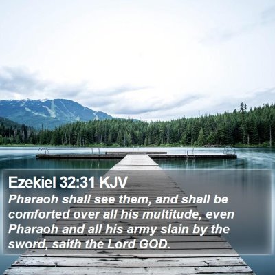 Ezekiel 32:31 KJV Bible Verse Image