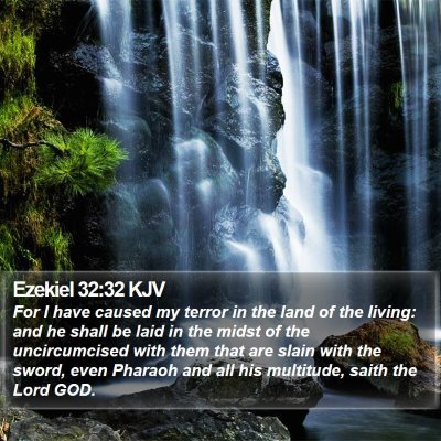 Ezekiel 32:32 KJV Bible Verse Image