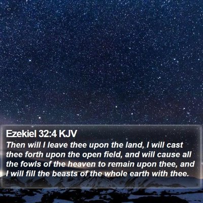Ezekiel 32:4 KJV Bible Verse Image