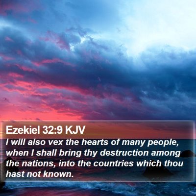 Ezekiel 32:9 KJV Bible Verse Image