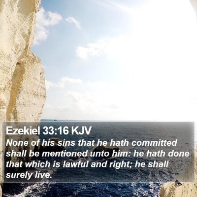 Ezekiel 33:16 KJV Bible Verse Image